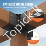 2 stulpelių jungčių rinkinys, 90° kampinis laikiklis, plieninės plokštės, 390 x 270 x 202 mm. - Image 7