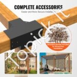 2 stulpelių jungčių rinkinys, 90° kampinis laikiklis, plieninės plokštės, 390 x 270 x 202 mm. - Image 5