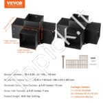 2 stulpelių jungčių rinkinys, 90° kampinis laikiklis, plieninės plokštės, 390 x 270 x 202 mm. - Image 3