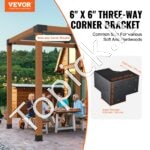 4 stulpelių jungčių rinkinys, 90° kampinis laikiklis, plienas, 270 x 270 x 202 mm. - Image 9