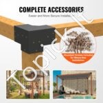 4 stulpelių jungčių rinkinys, 90° kampinis laikiklis, plienas, 270 x 270 x 202 mm. - Image 6