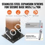 4 vnt. 4 krypčių 150x150 mm pergolos kampiniai laikikliai. - Image 6