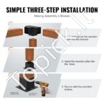 4 vnt. 4 krypčių 150x150 mm pergolos kampiniai laikikliai. - Image 4