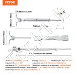 20 vnt. T316 nerūdijančio plieno 3,2 mm kabelių turėklų komplektas mediniams stulpams, 0–180° - Image 3