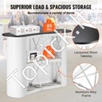 Prekybos stalas 130 x 46,5 x 95 cm, sulankstomas su krepšiu. - Image 8