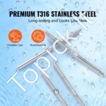 102 vnt. T316 nerūdijančio plieno įtempimo terminalai 3,2 mm kabelių turėklams - Image 8