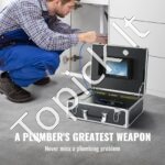 Kanalizacijos kamera, 17,8 cm 1000TVL ekranas, 20 m vamzdynų tikrinimo kamera - Image 8