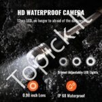 Kanalizacijos kamera, 17,8 cm 1000TVL ekranas, 20 m vamzdynų tikrinimo kamera - Image 6