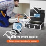 Kanalizacijos kamera, 17,8 cm 1000TVL ekranas, 20 m vamzdynų tikrinimo kamera - Image 4