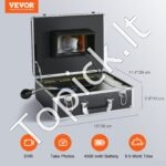 Kanalizacijos kamera, 17,8 cm 1000TVL ekranas, 20 m vamzdynų tikrinimo kamera - Image 3