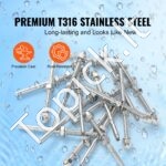 51 vnt. T316 nerūdijančio plieno įtempimo terminalai 3,2 mm kabelių turėklams - Image 6