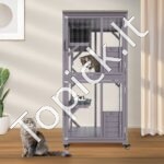 Gyvūnų narvas su 3 lygiais ir 1 durų aptvaru 760x865x1630 mm - Image 8