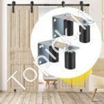 Vartų ritininis kreiptuvas su 90° laikikliu, 76 mm juodas nailoninis volas, 2 vnt. - Image 2