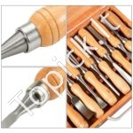 Medžio kaltų rinkinys su dėklu 12 vnt - Image 4