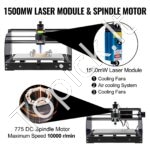 Graviravimo staklės 300×180×45 mm lazerinis įrenginys 15W - Image 2