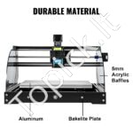 3 ašių lazerinio graviravimo mašina, skirta drožinėti, frezuoti plastiką, akrilą, PVC, medieną 10000 aps./min - Image 2