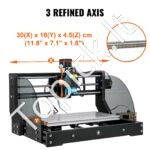3 ašių lazerinio graviravimo mašina, skirta drožinėti, frezuoti plastiką, akrilą, PVC, medieną 10000 aps./min - Image 3
