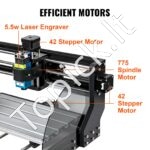 3 ašių lazerinio graviravimo mašina, skirta drožinėti, frezuoti plastiką, akrilą, PVC, medieną 10000 aps./min - Image 6