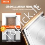 Augintinių durelės su užraktu ir magnetine sklendės sistema, M dydis, aliuminio rėmas - Image 9