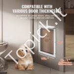 Augintinių durelės su užraktu ir magnetine sklendės sistema, M dydis, aliuminio rėmas - Image 7