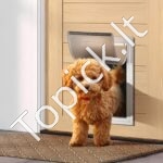 Gyvūnų augintinių durelės su užraktu, S dydis, magnetine sklende, aliuminio rėmas. - Image 3