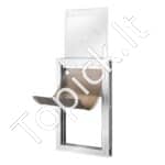 Augintinių durelės su užraktu ir magnetine sklendės sistema, aliuminio rėmas, XL dydis - Image 2