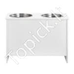 2 in 1 Pakelti maitinimo dubenėliai šunims su spintele 60x30x44cm - Image 10
