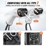 Elektromobilio įkrovimo kabelis 2 tipo, 32A, 5m, 7kW, TPU - Image 10