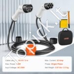 Elektromobilio įkrovimo kabelis 2 tipo, 32A, 5m, 7kW, TPU - Image 6