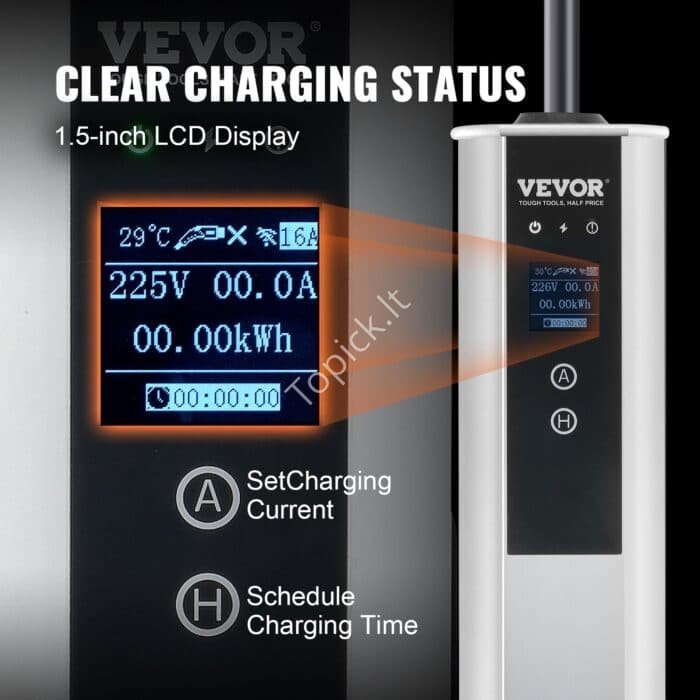 EV įkroviklis (2 tipo, 32A, CEE 32, 7,5m, 230V/400V, 22 kW) - Image 5