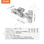 Spintelių durų vyriai 40 vnt., baldų vyriai su slopinimu 115 x 62 x 28 mm - Image 3