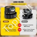 Euro monetų skaičiuotuvas, 300 monetų/min, su 8 stalčiais. - Image 7