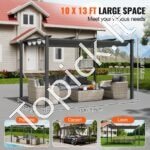 3 × 4 m ištraukiama pavėsinė su saulės atspalvio stogeliu, pilka aliuminio konstrukcija. - Image 5