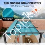 3 × 4 m ištraukiama pavėsinė su saulės atspalvio stogeliu, aliuminio konstrukcija. - Image 7