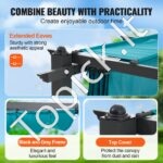 3 × 4 m ištraukiama pavėsinė su saulės atspalvio stogeliu, aliuminio konstrukcija. - Image 4