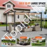 3 × 4 m ištraukiama pavėsinė su saulės atspalvio stogeliu, smėlio spalvos aliuminio konstrukcija. - Image 6