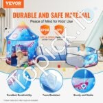 3 in 1 vaikų žaidimų palapinė su tuneliu - Image 2