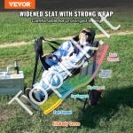 Kempingo hamakas/kėdė su kojų atrama, sulankstoma, 136,08 kg apkrovos talpa, pilka - Image 9