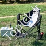 Kempingo hamakas/kėdė su kojų atrama, sulankstoma, 136,08 kg apkrovos talpa, pilka - Image 3