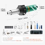 Karšto oro plastiko suvirintojas 1600 W su 14 priedų (PVC, TPO, vinilas) - Image 3