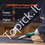 Karšto oro plastiko suvirintojas 1600 W su 17 priedų (PVC, TPO, vinilas) - Image 8