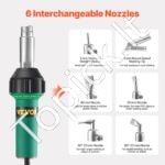 Karšto oro plastiko suvirintojas 1600 W su 17 priedų (PVC, TPO, vinilas) - Image 7