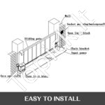 Automatinis stumdomų vartų variklis, 600 kg, 12 m, nuotolinis valdymas. - Image 5