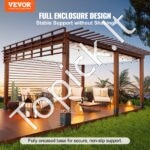 10 vnt. 4x4 stulpų bazės laikiklių, 91x91 mm, matinis juodas. - Image 8