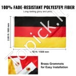 6 m teleskopinių vėliavų stiebų rinkinys, aliuminio, juodas - Image 5