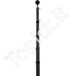 6 m teleskopinių vėliavų stiebų rinkinys, aliuminio, juodas - Image 2