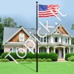 7,6 m teleskopinių vėliavų stiebų rinkinys, aliuminio, juodas - Image 2