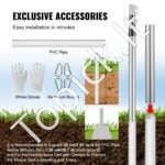 6 m teleskopinių vėliavų stiebų rinkinys, aliuminio, sidabro spalvos - Image 6