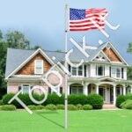 6 m teleskopinių vėliavų stiebų rinkinys, aliuminio, sidabro spalvos - Image 3