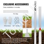 9 m teleskopinis aliuminio vėliavos stiebas, sidabrinis - Image 6